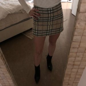 Burberry Plaid Wool Skirt
